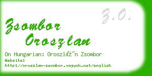 zsombor oroszlan business card